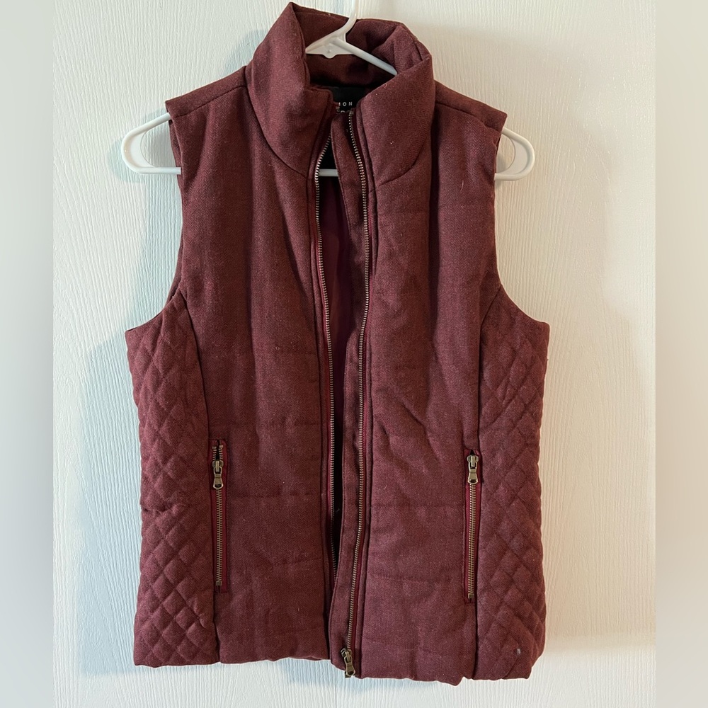 Burgundy vest